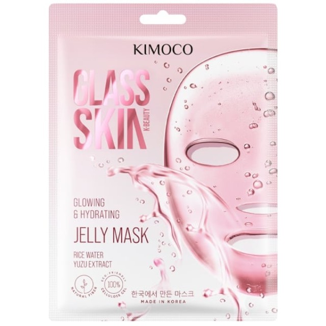 Kimoco Glass Skin Jelly Mask Ενυδατική Μάσκα Προσώπου για Λάμψη, 1τμχ