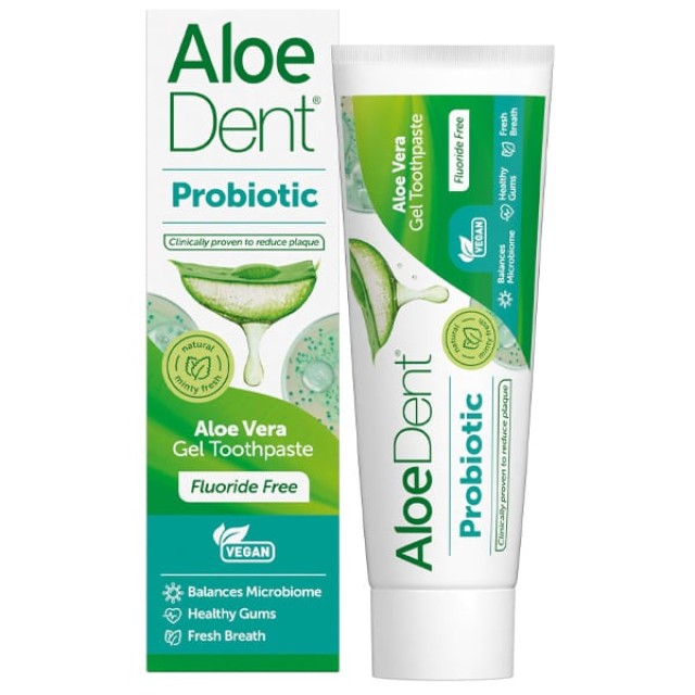 Optima Aloe Dent Probiotic Οδοντόκρεμα Χωρίς Φθόριο, 75ml