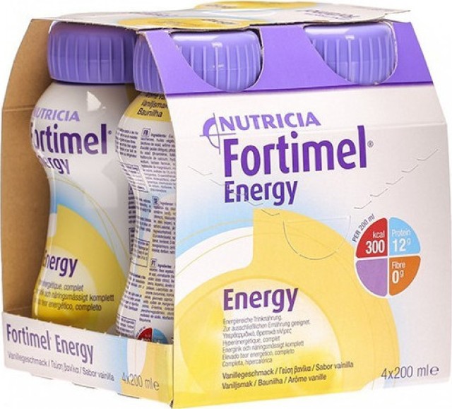 Nutricia Fortimel Energy Με Γεύση Βανίλια 4x200ml