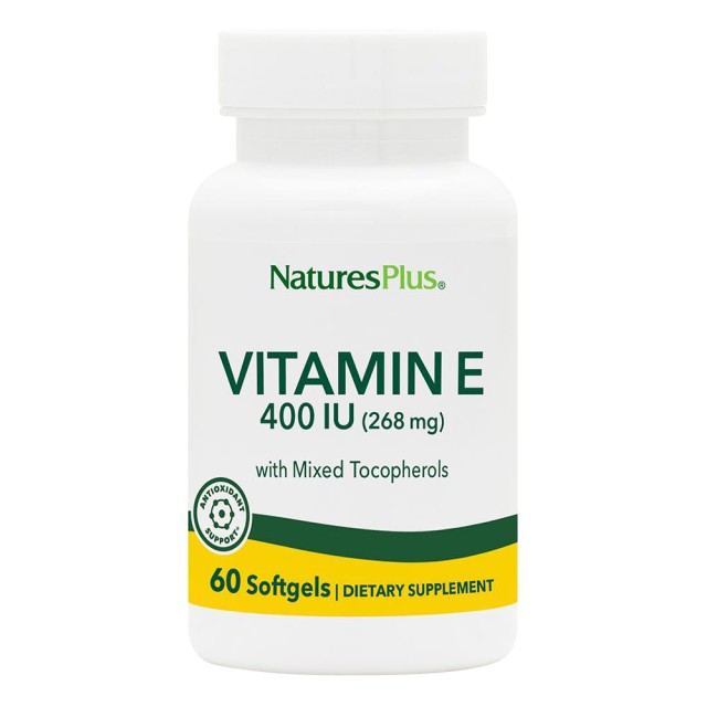 Natures Plus Vitamin E 400 I.U. 60 Mαλακές Kάψουλες