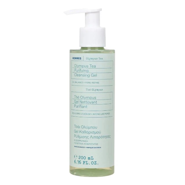 Korres Olympus Tea Purifying Cleansing Gel Καθαριστικό Προσώπου, 200ml