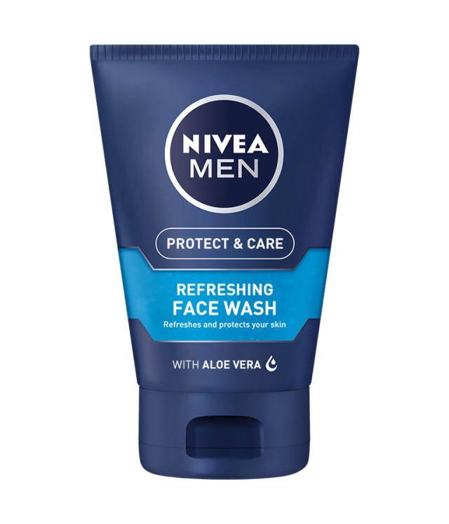Nivea Men Protect & Care Refreshing Face Wash Ανδρικό Gel Καθαρισμού Προσώπου, 100ml
