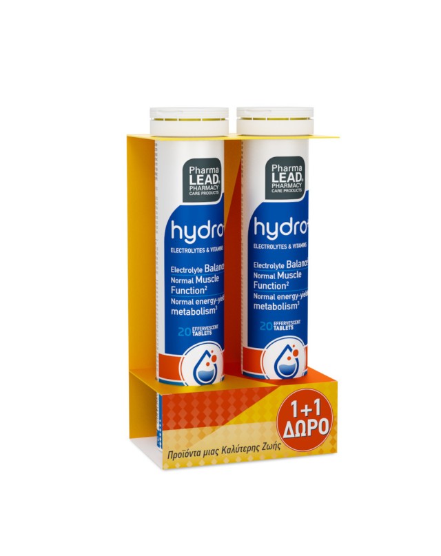 Pharmalead Promo Hydro+ Ηλεκτρολύτες με Γεύση Λεμόνι,  2x20 Αναβράζοντα Δισκία