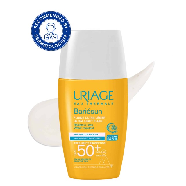 Uriage Bariesun SPF50+ Ultra Fluid B Αντηλιακό Προσώπου Υψηλής Προστασίας, 30ml