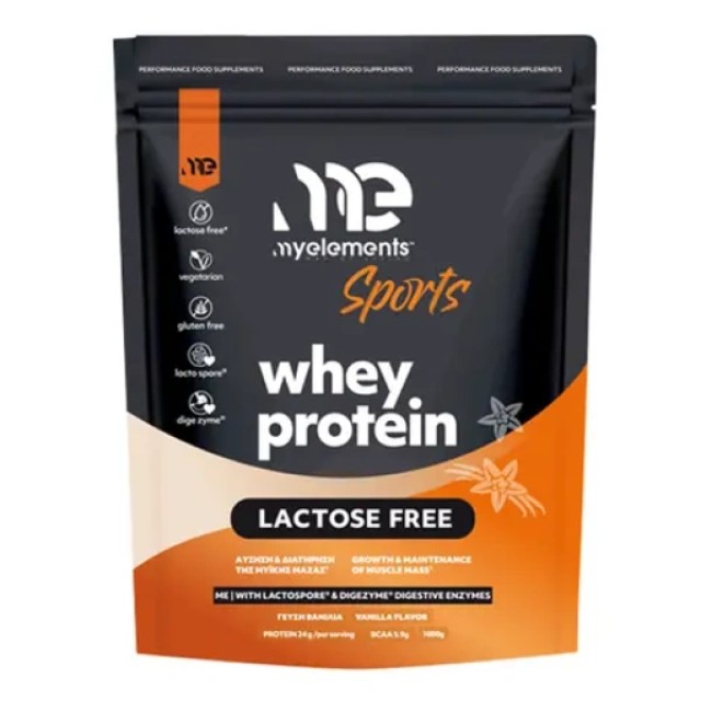 My Elements Whey Protein Χωρίς Λακτόζη με DigeZyme & LactoSpore Γεύ...