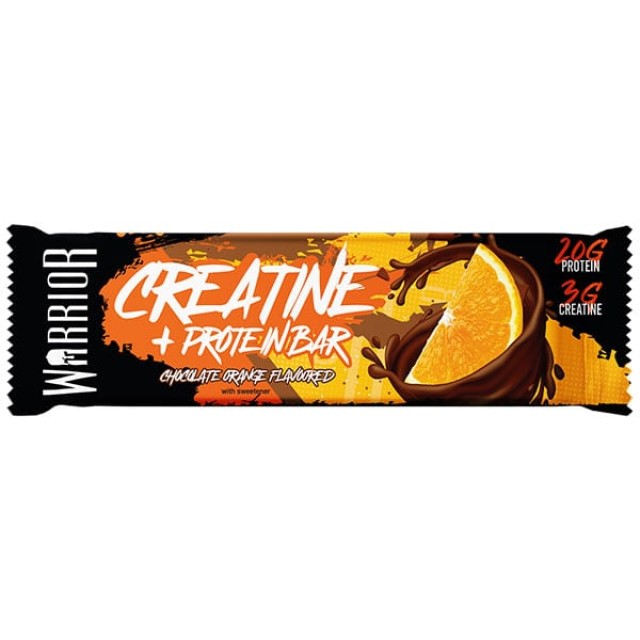 Warrior Creatine & Protein Μπάρα Κρεατίνης με Γεύση Σοκολάτα & Πορτ...