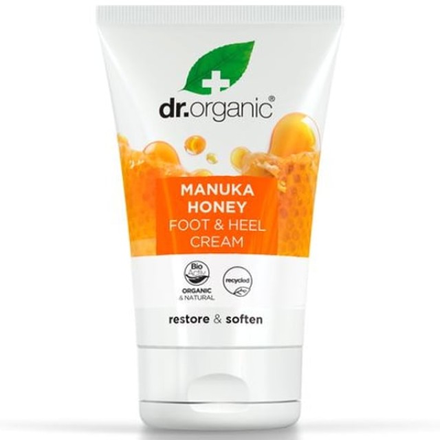 Dr. Organic Manuka Honey Foot & Heel Cream Κρέμα ποδιών με Βιολογικ...