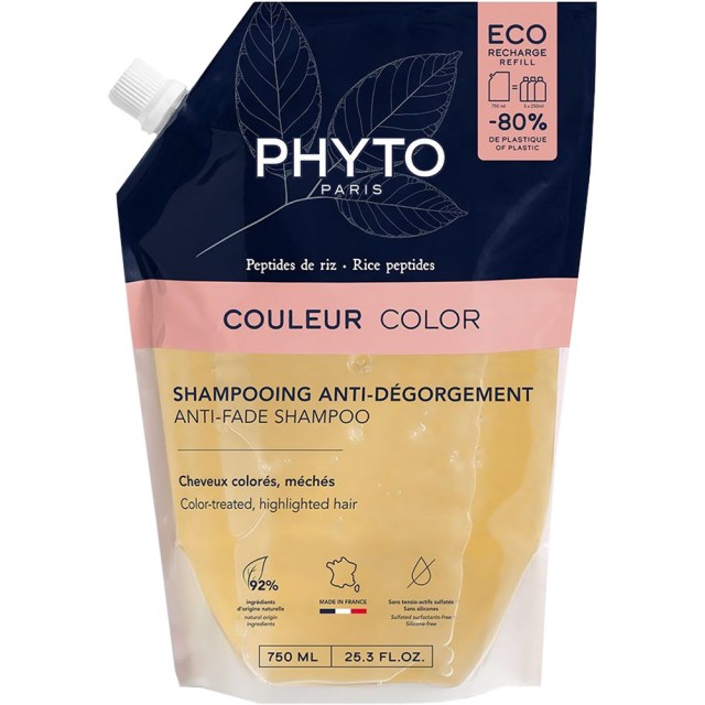 Phyto Color Anti-Fade Shampoo Refill Ανταλλακτικό Σαμπουάν Προστασίας Χρώματος, 750ml