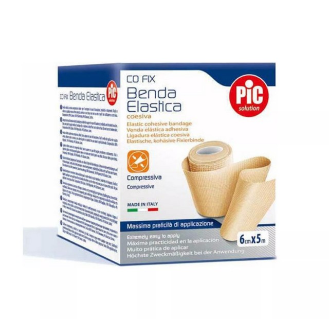 Pic Solution Co Fix Benda Elastica Ελαστικός Αυτοσυγκρατούμενος Επίδεσμος 6cmx5m, 1 Τεμάχιο