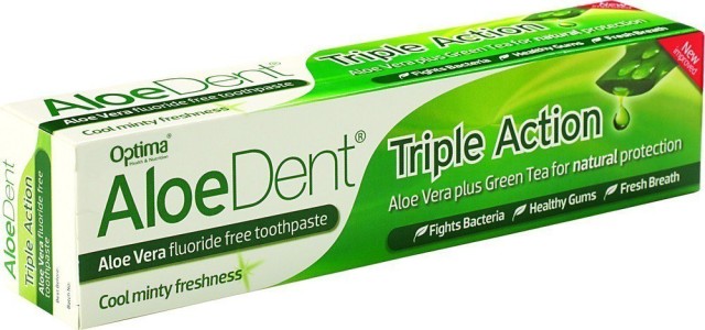 Optima AloeDent Toothpaste Triple Action - Οδοντόκρεμα 100ml