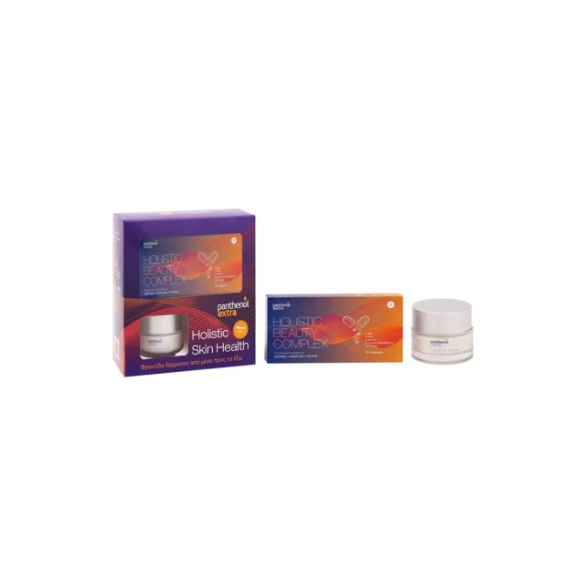 Panthenol Extra Holistic Skin Health Face & Eye Cream Αντιρυτιδική Κρέμα Προσώπου, 50ml & Holistic Beauty Complex, 30caps, 1σετ