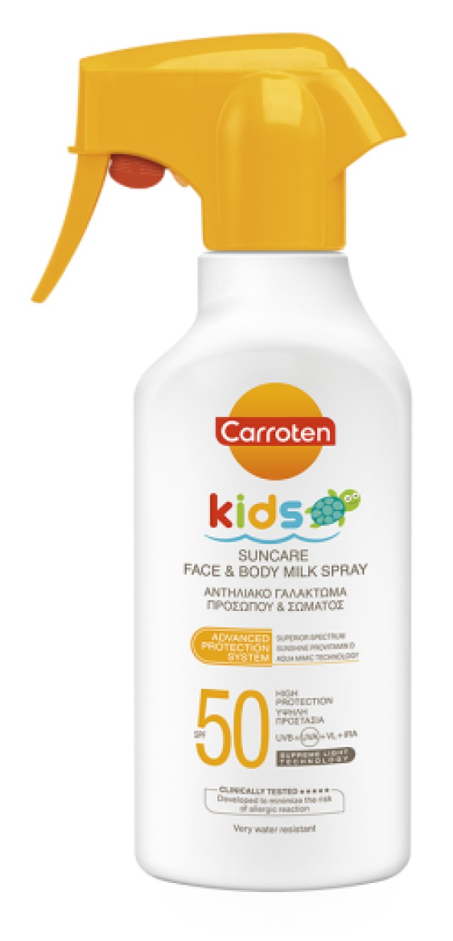 Carroten Kids Suncare Παιδικό Αντηλιακό Γαλάκτωμα Προσώπου & Σώματος SPF50, 270ml