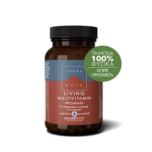 Terranova Living Multivitamin Woman Συμπλήρωμα Πολυβιταμινών για τις Καθημερινές Ανάγκες των Γυναικών, 100 Κάψουλες