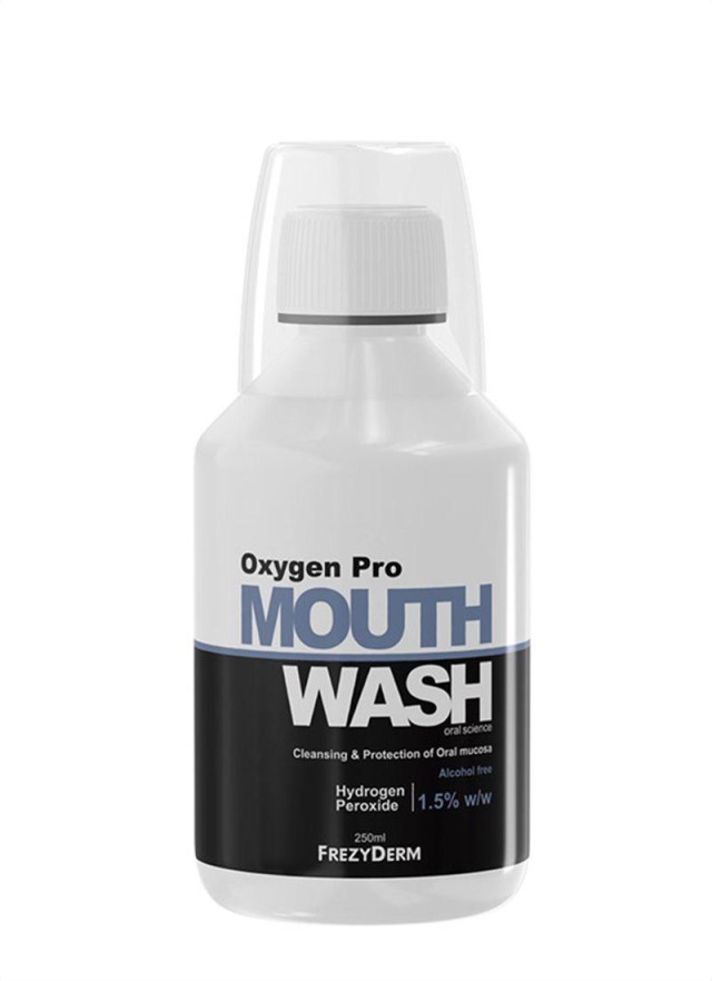 Frezyderm Oxygen Pro Mouthwash 1,5% w/w Στοματικό Διάλυμα Με Ενεργό Οξυγόνο, 250ml