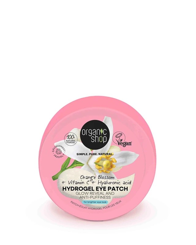 Organic Shop Hydrogel Eye Patches για Λάμψη και κατά του Πρηξίματος, 60τμχ