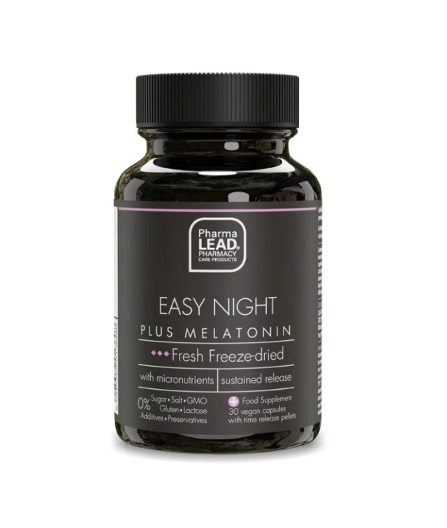 Pharmalead Black Range Easy Night Plus Melatonin, 30 Φυτικές Κάψουλες