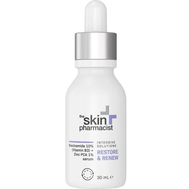 The Skin Pharmacist Restore & Renew Niacinamide & Zinc PCA Serum Ορός Αντιμετώπισης Των Ατελειών & Μείωσης Της Λιπαρότητας,30ml