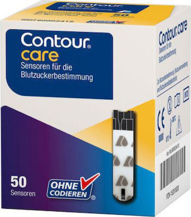 Ascensia Contour Care Ταινίες Μέτρησης Σακχάρου, 50τμχ