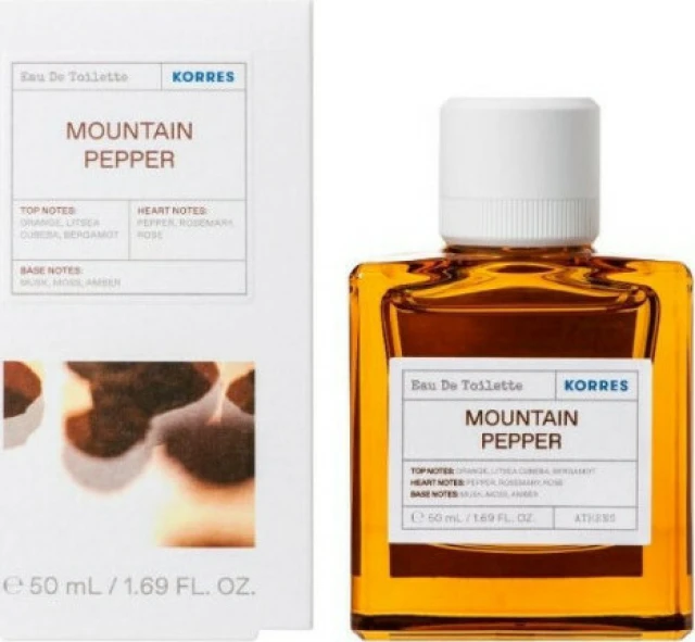 Korres Mountain Pepper Eau De Toilette Men's Fragrance, 50ml