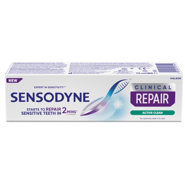 Sensodyne Clinical Repair Active Clean Οδοντόκρεμα για Ευαίσθητα Δόντια, 75ml
