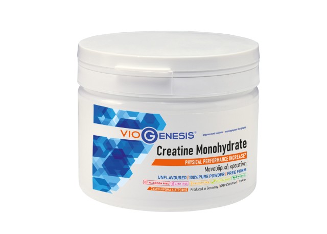 VioGenesis Creatine Monohydrate Συμπλήρωμα διατροφής με Μονοϋδρική ...