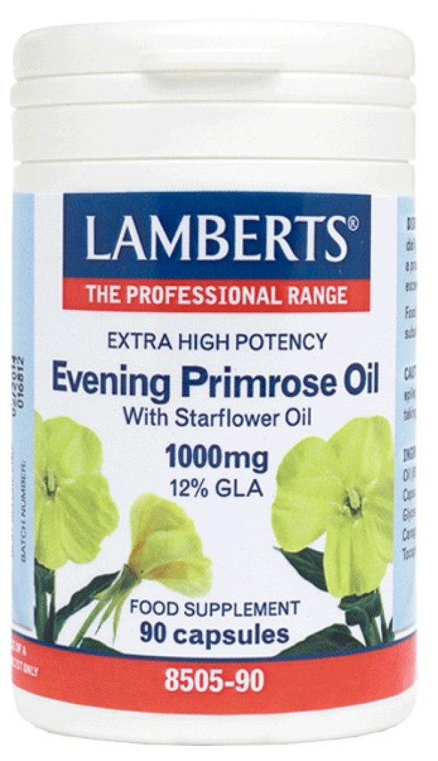 Lamberts Evening Primrose Oil Έλαιο Νυχτολούλουδου με Προσθήκη Ελαίου Starflower 1000mg, 90 Κάψουλες