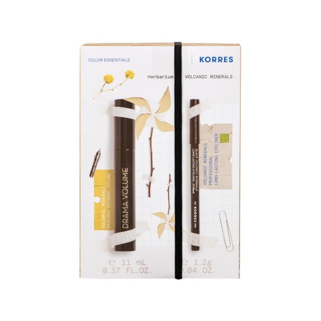 Korres Volcanic Minerals Μάσκαρα 11ml + Μολύβι Ματιών 1.2 g
