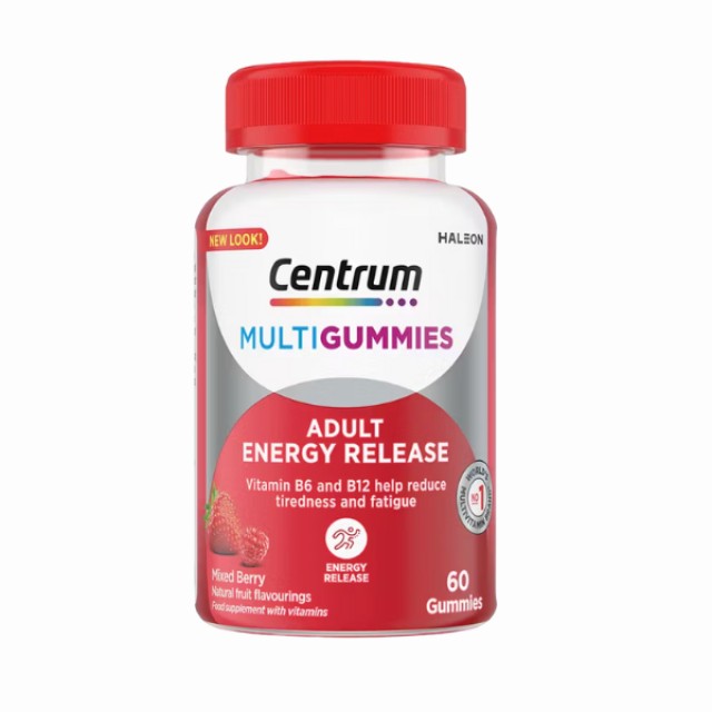 Centrum MultiGummies Adult Energy Release Πολυβιταμίνη Ενέργειας, 6...