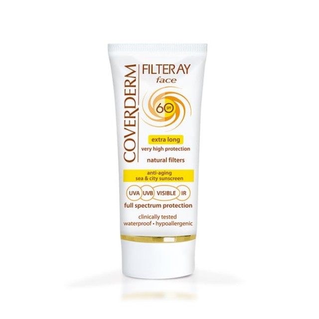 Coverderm Filteray Face Cream Αντιηλιακή Κρέμα Προσώπου SPF60, 50ml