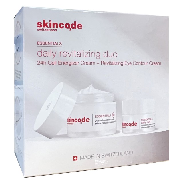 Skincode Essentials Daily Revitalizing Duo Kit 24h Cell Energizer Cream Κρέμα Προσώπου 50ml + Revitalizing Eye Contour Cream Κρέμα Ματιών 15ml, 1 Σέτ