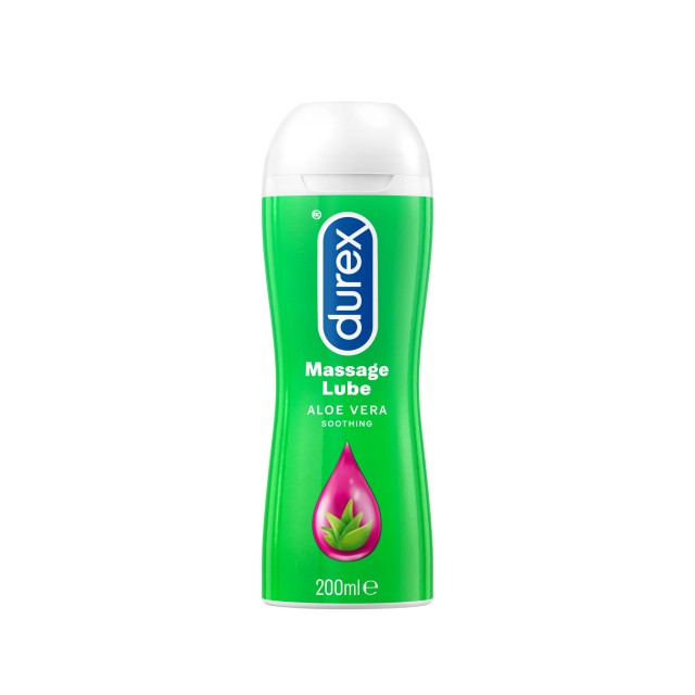 Durex Play Massage 2 in 1 Aloe Vera Gel Durex Λιπαντικό Τζελ, 200ml