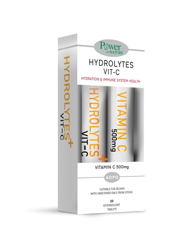 Power Health Hydrolytes Plus Vit.C + Δώρο Vit.C 500mg, 20+20 Aναβράζοντα Δισκία