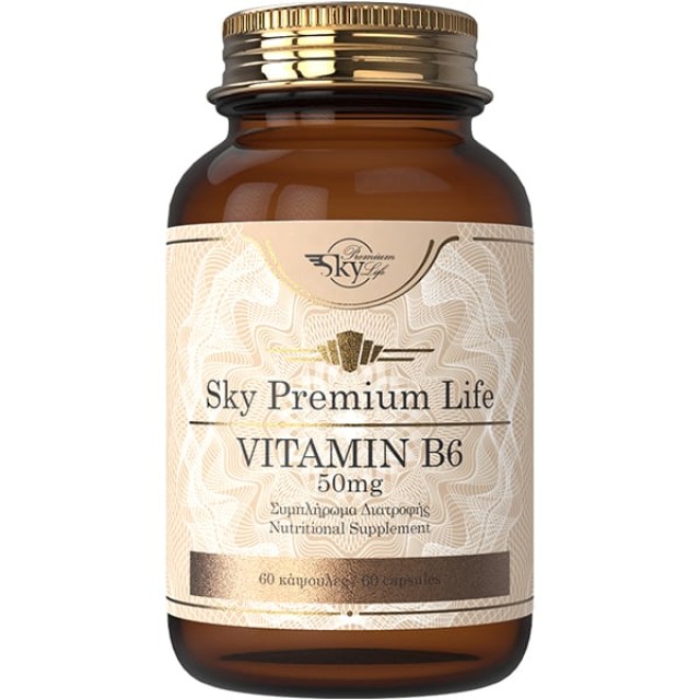 Sky Premium Life Vitamin B6 50mg Συμπλήρωμα Διατροφής με Βιταμίνη Β...