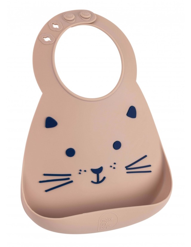 Makemyday Baby Bib Cat Σαλιάρα, 1 Τεμάχιο