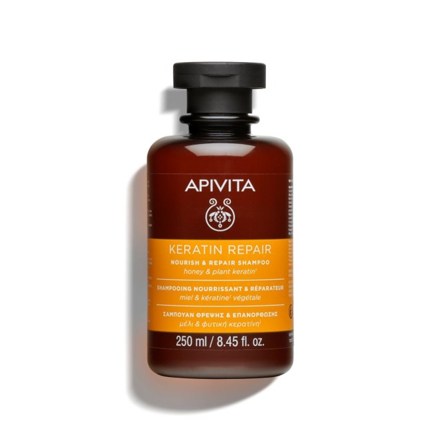 Apivita Keratin Repair Nourish & Repair Shampoo Με Μέλι και Φυτική Κερατίνη, 250ml