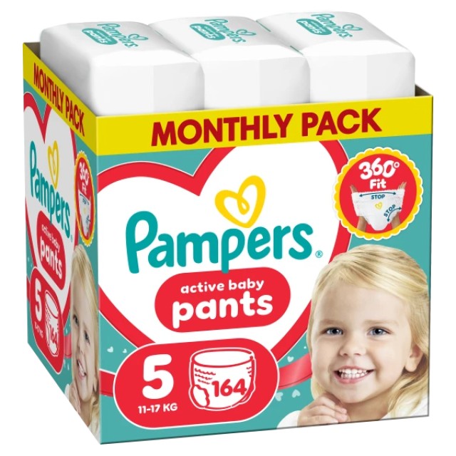 Pampers Αctive Baby Pants Monthly Pack No.5 (11-17kg) Βρεφικές Πάνε...