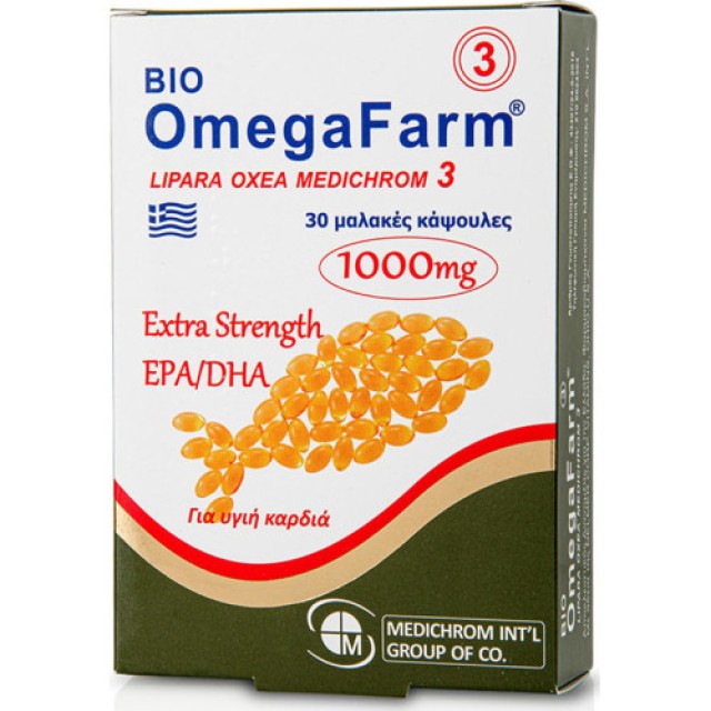 Medichrom Bio OmegaFarm Ωμέγα 3 1000mg, 30 Μαλακές Κάψουλες