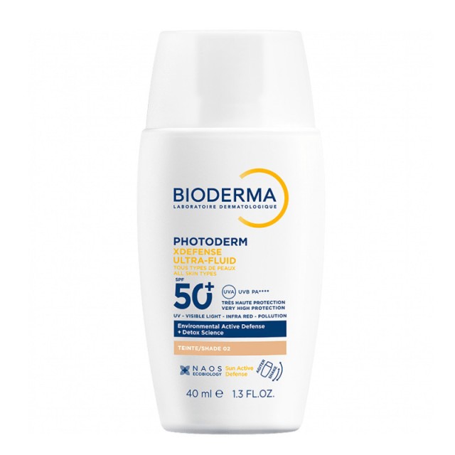 Bioderma Photoderm XDefense Ultra Fluid Αντηλιακό Προσώπου με Χρώμα SPF50+ Απόχρωση 02, 40ml