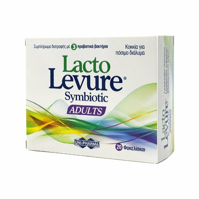 Unipharma LactoLevure Symbiotic Adults Συμπλήρωμα Διατροφής με Προβιοτικά, 20 Φακελίσκοι