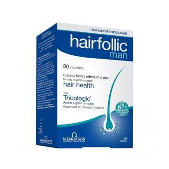 Vitabiotics Wellman Hairfollic Man Συμπλήρωμα Διατροφής για Τριχόπτ...
