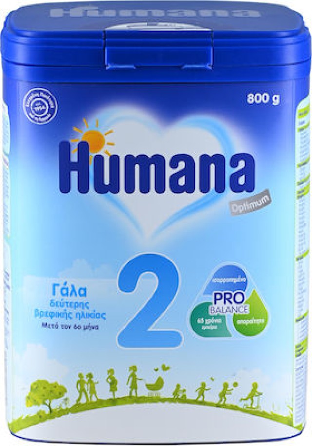 Humana Γάλα σε Σκόνη Optimum 2 6m+ 800gr