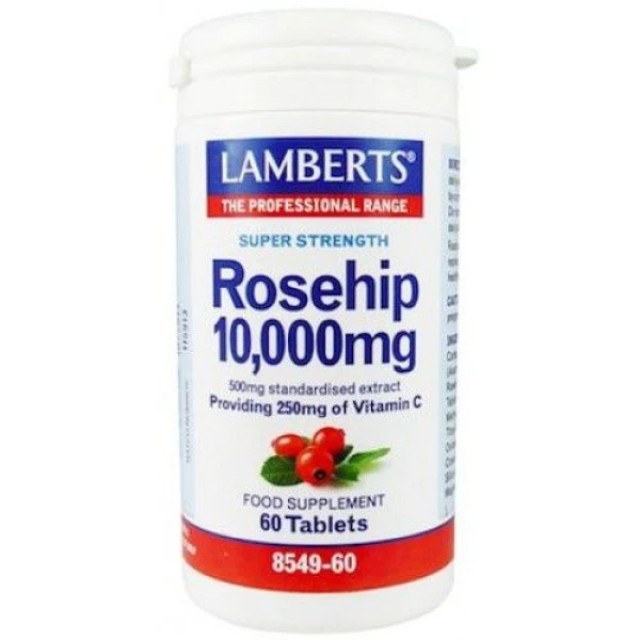 Lamberts Rosehip 10000mg Εκχύλισμα Καρπών Αγριοτριανταφυλλιάς, 60 Τ...