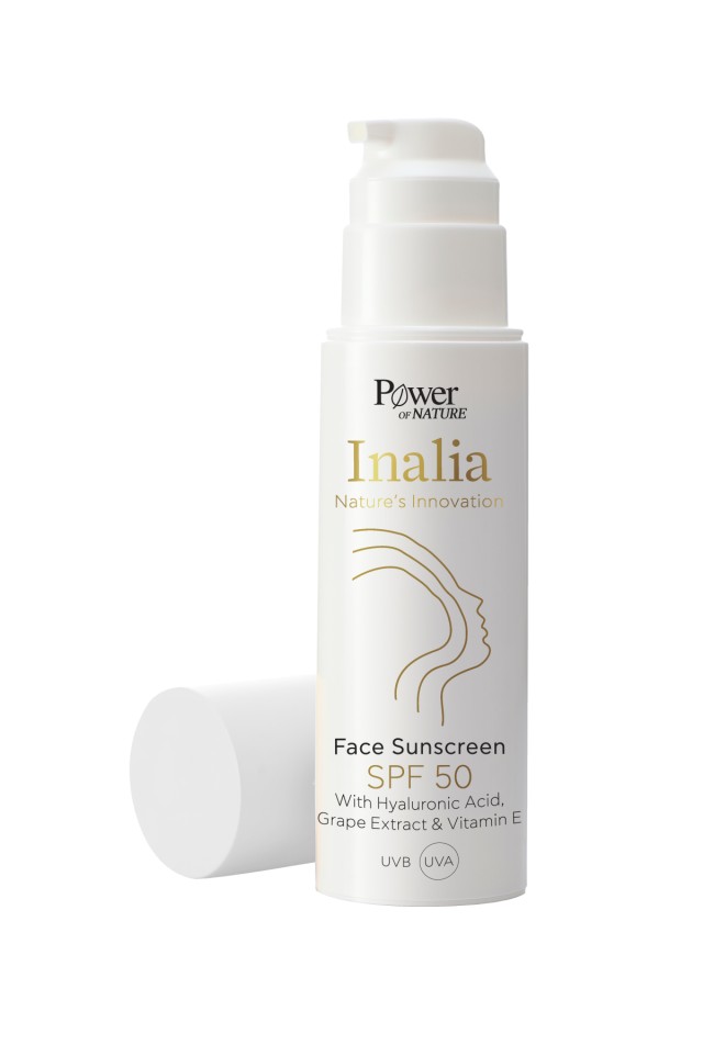 Inalia Face Sunscreen SPF50 Αντηλιακή Κρέμα Προσώπου, 50 ml