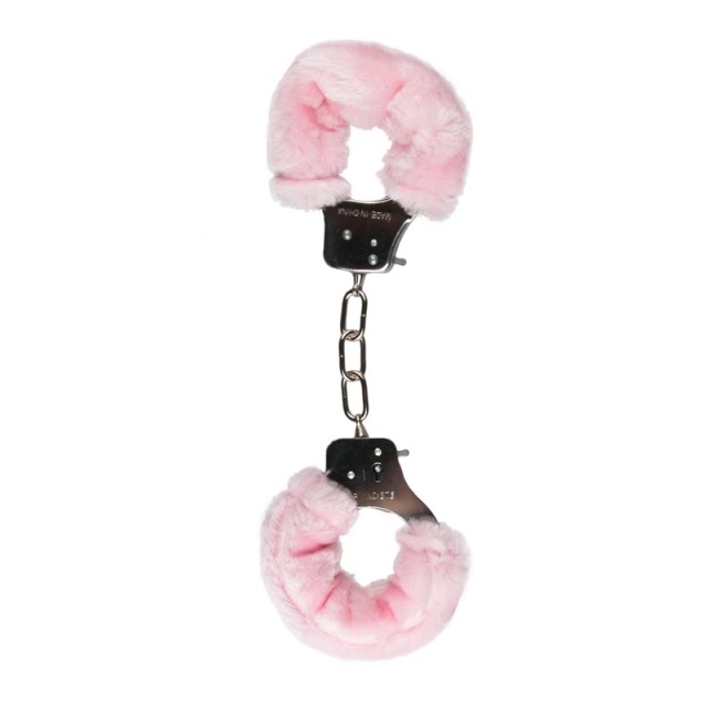 Easytoys Fetish Furry Handcuffs Pink Γούνινες Χειροπέδες Ροζ, 1 ζευ...