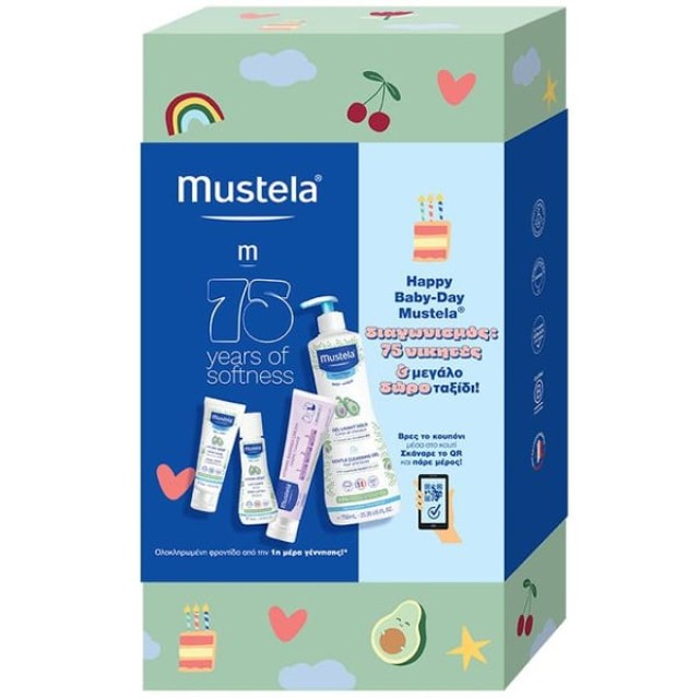 Mustela Happy Baby-Day 75 Years Πακέτο με Bebe Gentle Cleansing Gel...