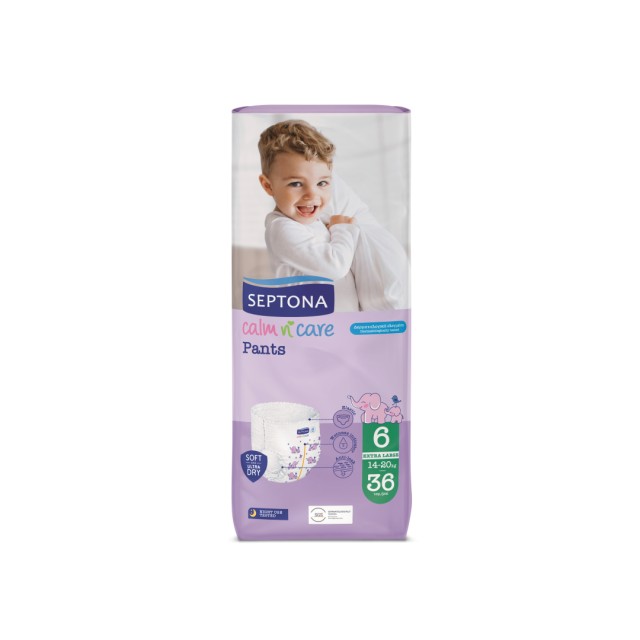 Septona Calm N’ Care Baby Pants Extra Large No 6 (14-20kg), 36τμχ