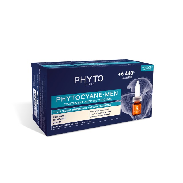 Phyto Phytocyane Αγωγή Τριχόπτωσης Για Άνδρες, 12x3.5ml