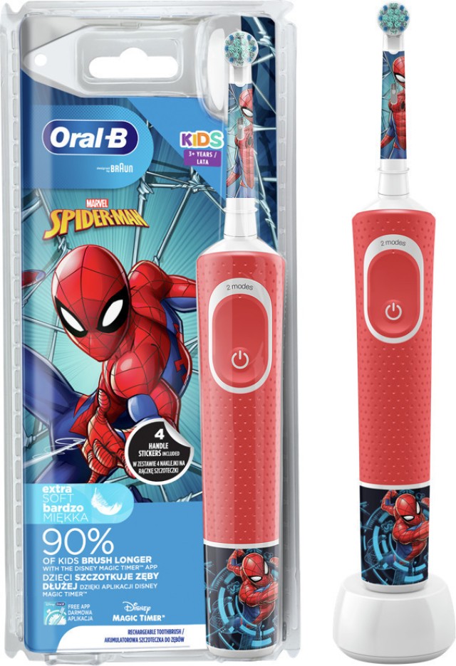 Oral-B Ηλεκτρική Οδοντόβουρτσα Vitality 100 Spiderman για 3+ χρονών, 1 Τεμάχιο