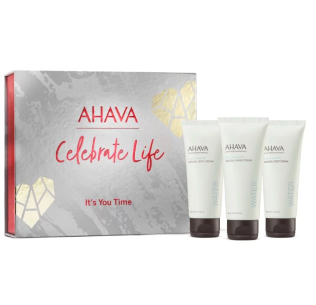 Ahava Promo Celebrate Life Its you Time με Mineral Body Lotion 100ml, Mineral Hand Cream 100ml & Mineral Shower Gel 100ml, 1σετ