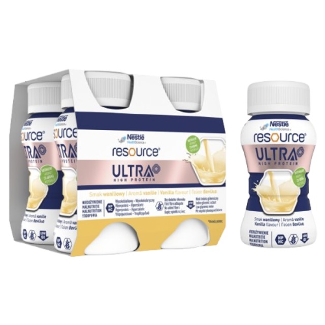 Nestle Resource Ultra+ Vanilla, 4x125ml